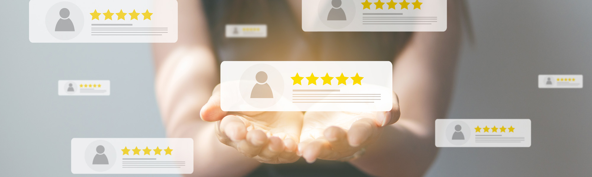 customer review good rating concept