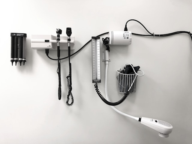 medical devices on wall